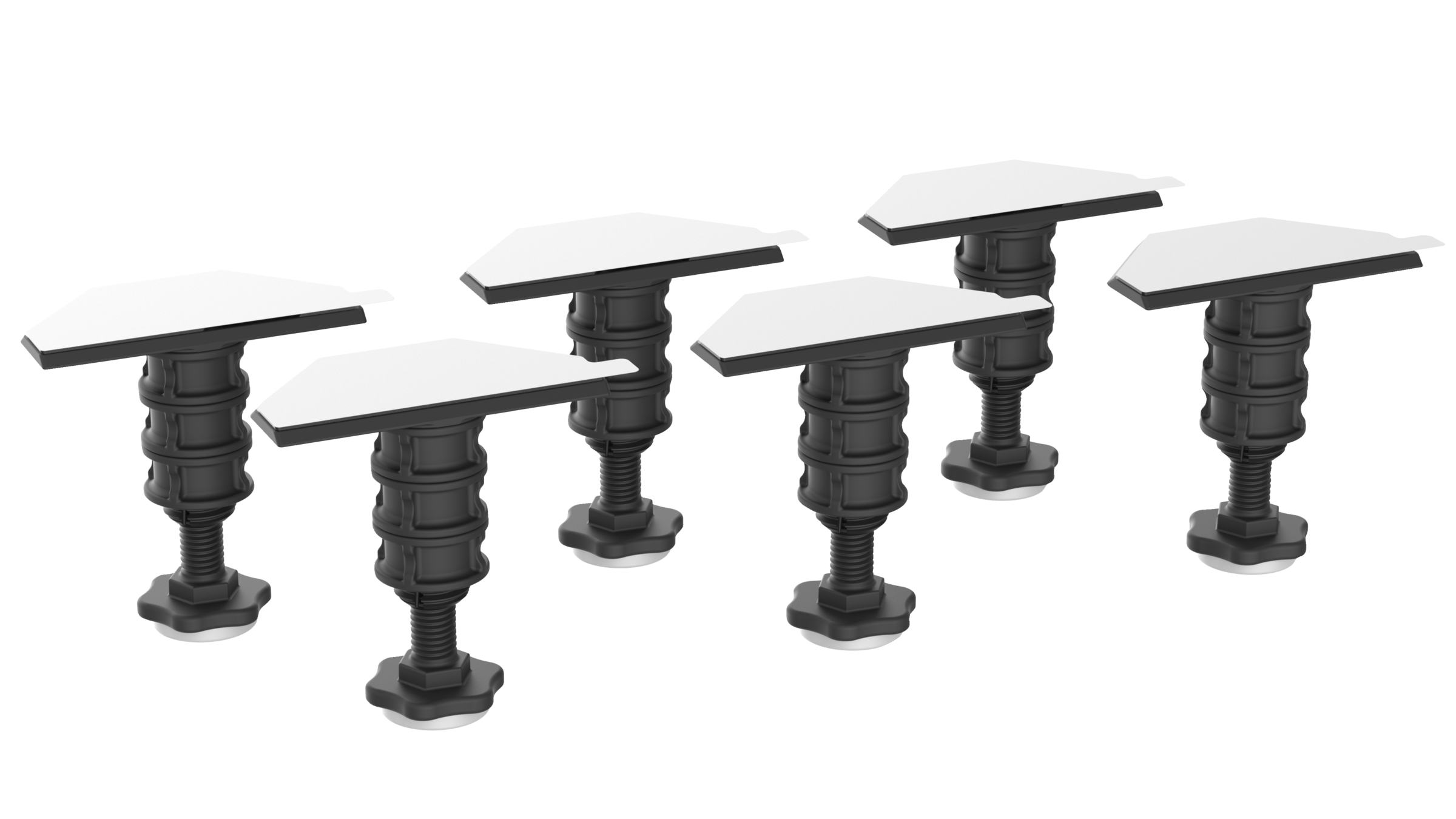 6 BetteSimple Fix installation feet for showers with a side length > 900 mm