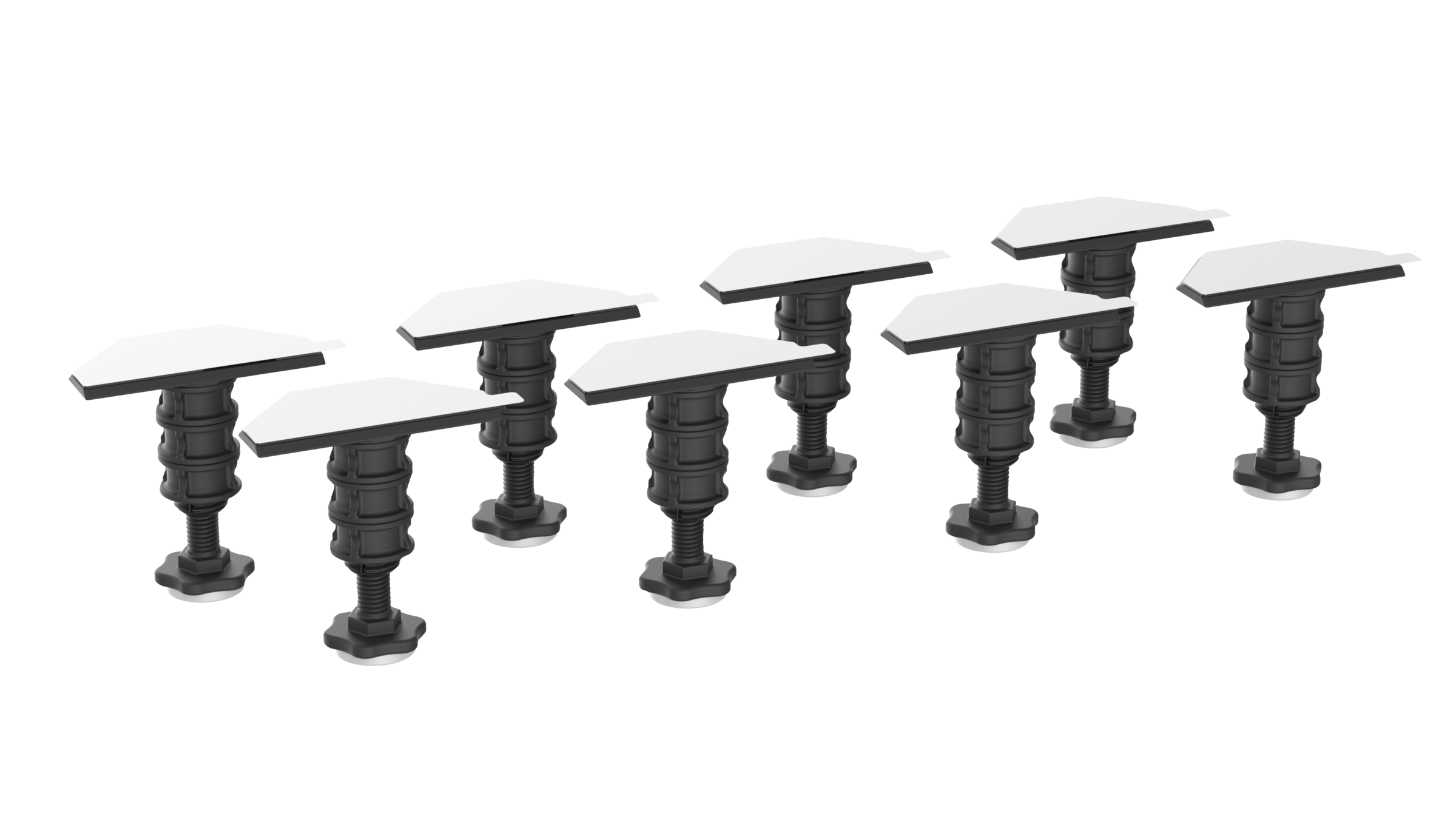 8 BetteSimple Fix installation feet for showers with both side lengths > 900 mm