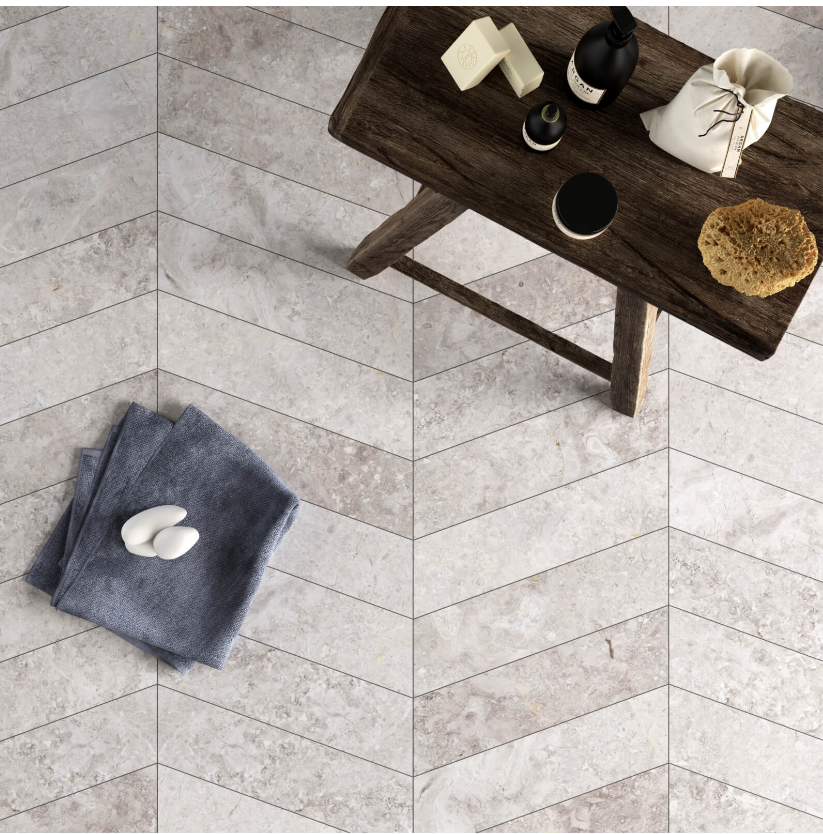 Silver Light Chevron Honed 150x610mm- Price per m2