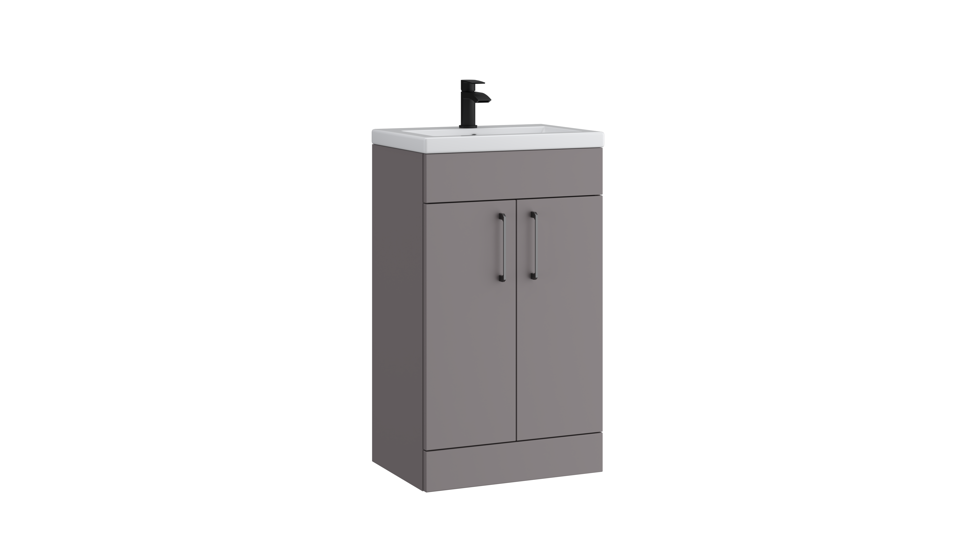 Dove 500mm 2 Door Floor Standing Unit Slate Grey