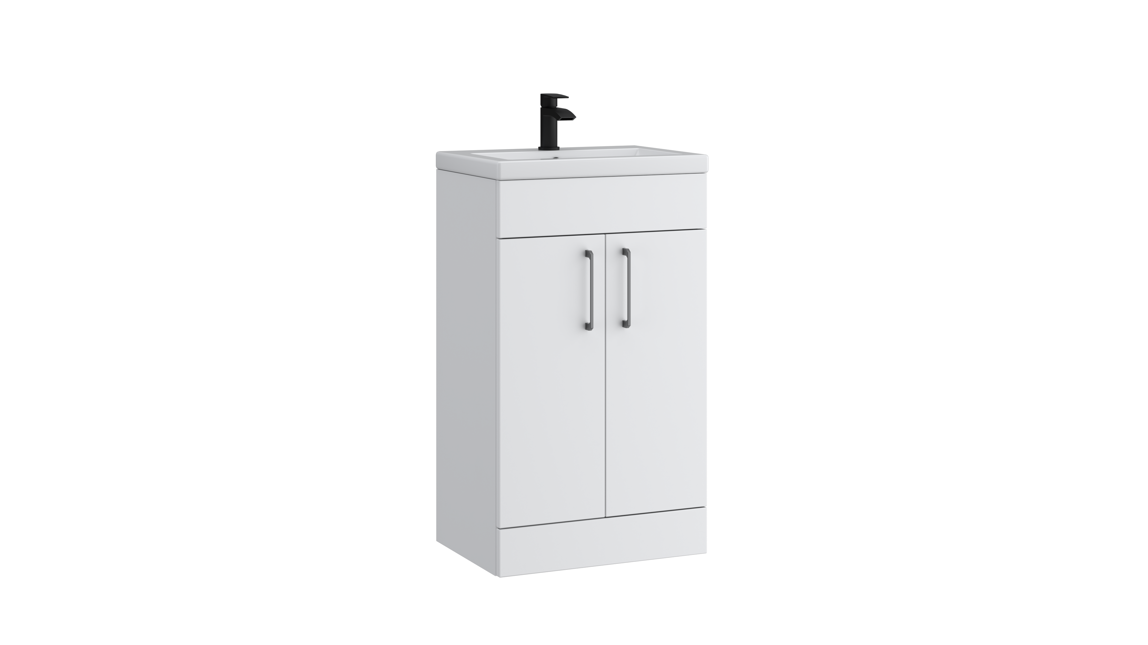 Dove 500mm 2 Door Floor Standing Unit Matt White