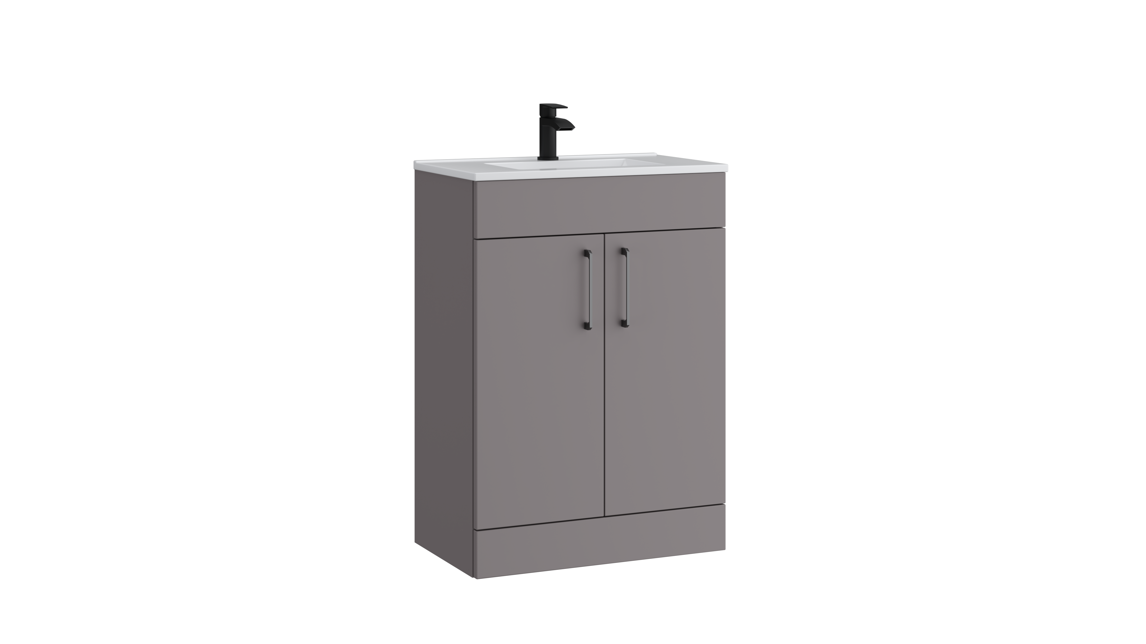 Dove 600mm 2 Door Slimline Unit Slate Grey