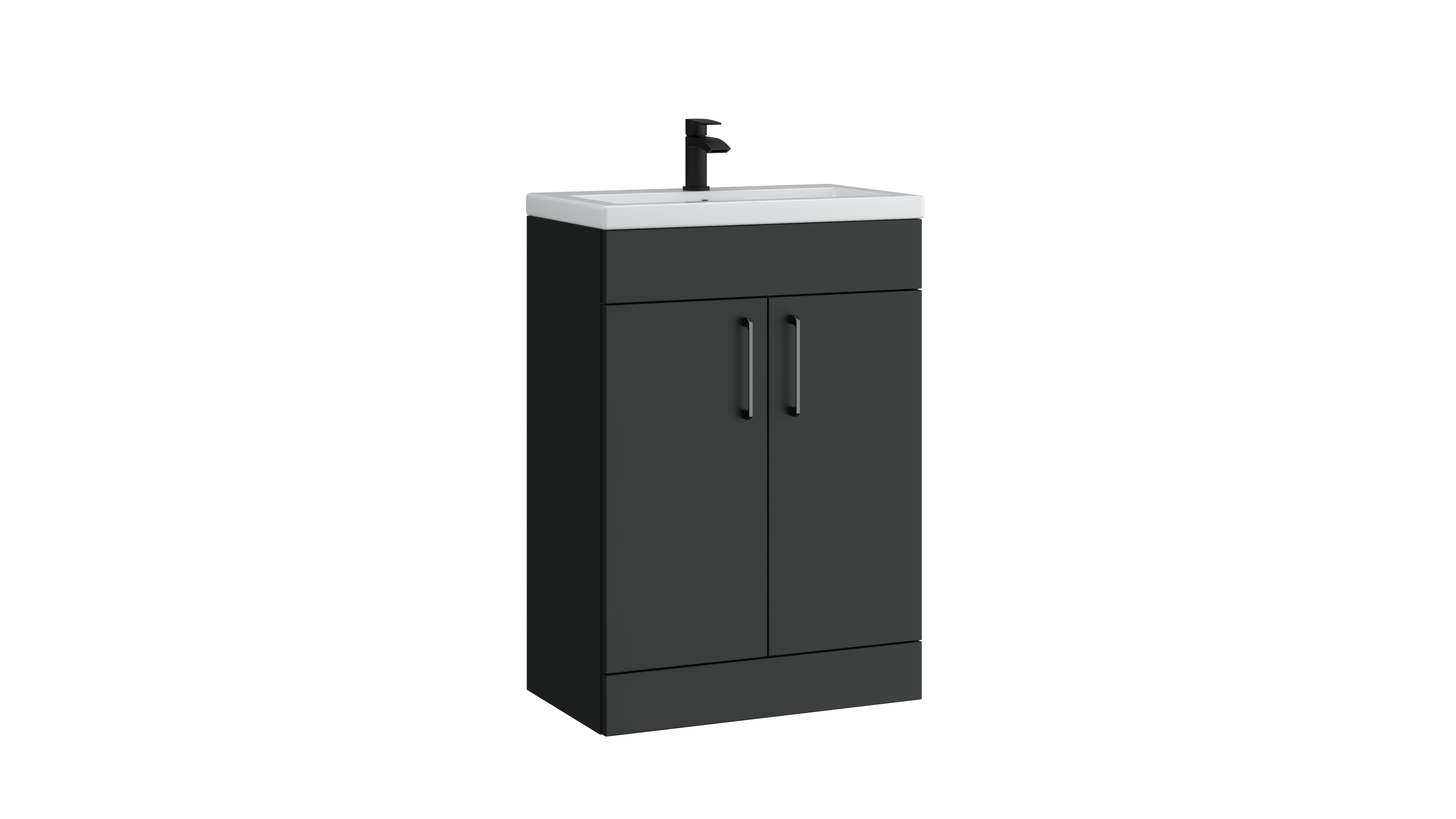 Dove 600mm 2 Door Slimline Unit Matt Anthracite