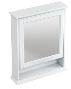  600 Mirrored Cabinet -Matt white