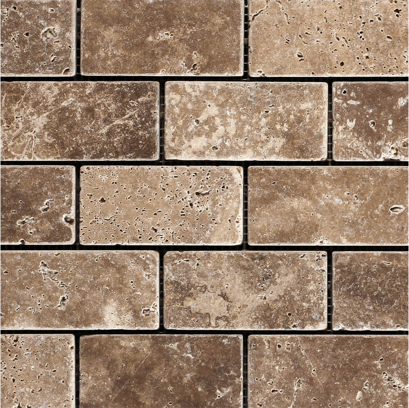 Siva Noce Tumbled (Travertine) 48x100mm- Price per m2
