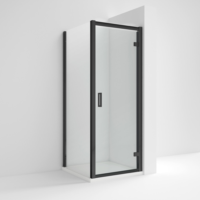  ShowerSculpt 900mm Hinged Door - Matt Black
