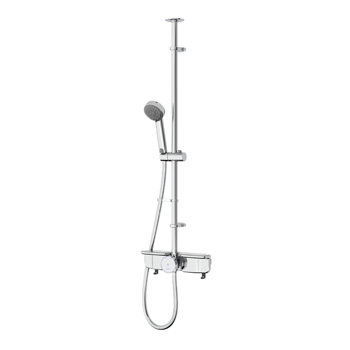 Quartz Blue Smart Digital Shower Exposed with Adjustable Head (Gravity Pumped)