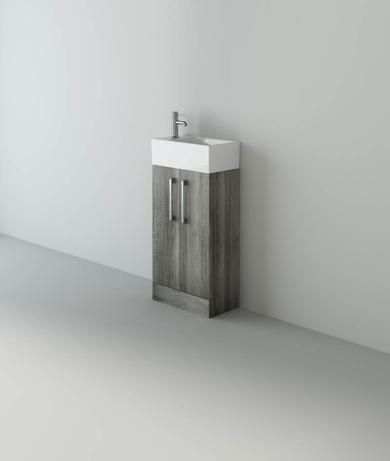 Star 475 Cloakroom Avola Grey unit and Basin