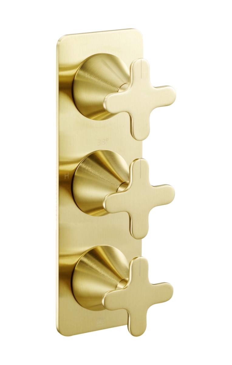 Thermostatic concealed 2 outlet shower valve (both handles included)