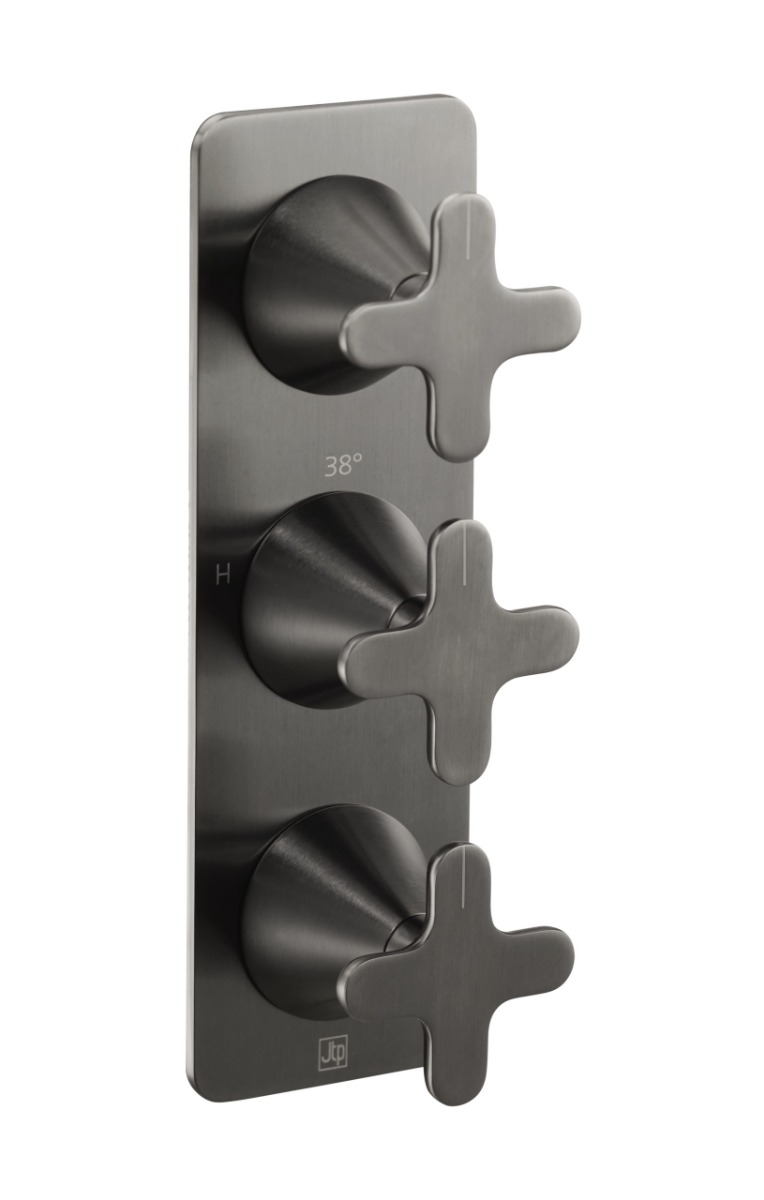 Thermostatic concealed 2 outlet shower valve (both handles included)