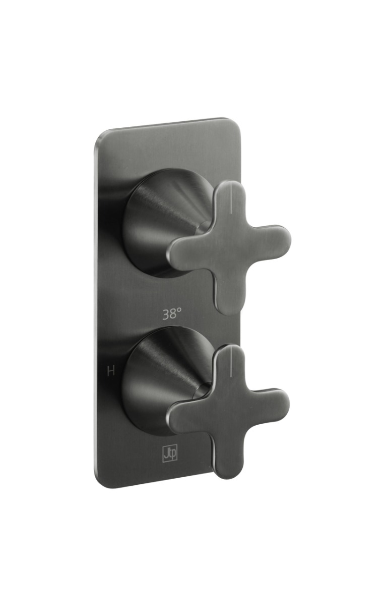 Thermostatic concealed 2 outlet shower valve (both handles included)