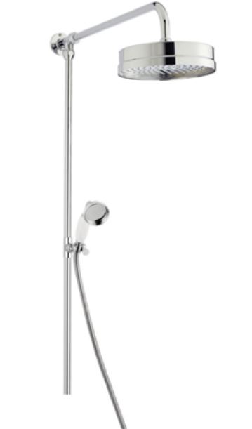 LUXURY RIGID RISER KIT WITH SLIDER RAIL AND 8" APRON - CHROME