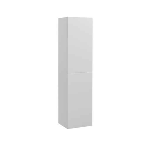 Two Door Bathroom Storage Column - Gloss White