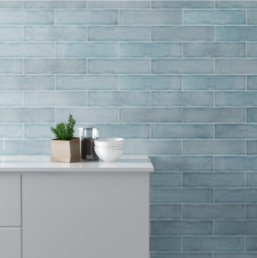 Teramoda Sky Gloss Metro Glazed Ceramic 75x300mm- Price per m2