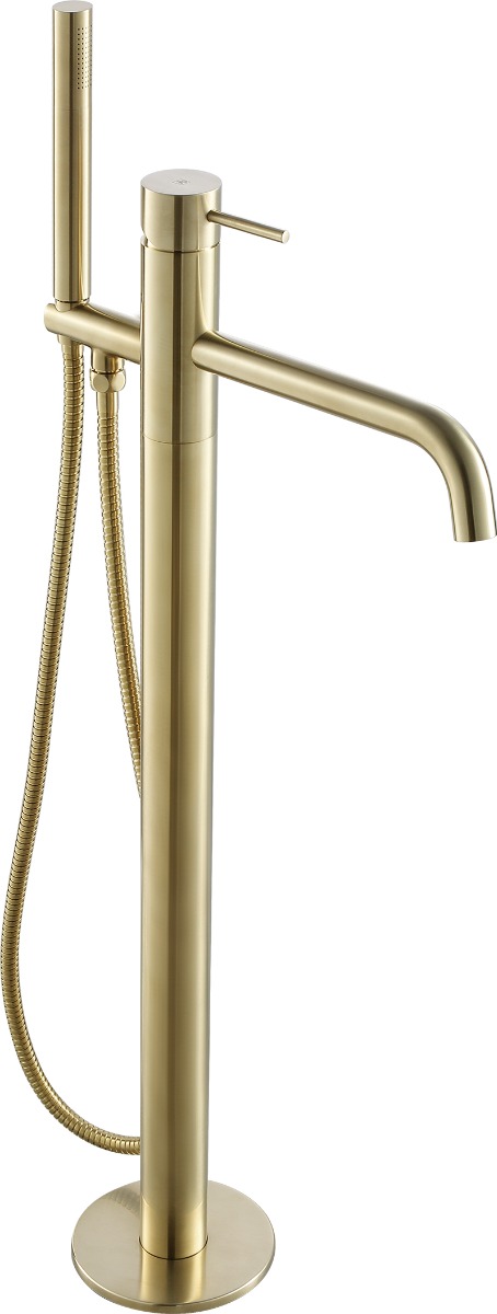 JTP - VOS Floor Standing Bath Shower Mixer with Kit, HP 1 Brushed Brass