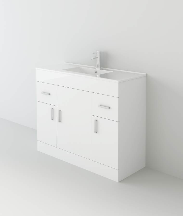 Venus 1000 White FS Unit and Slim-Edge Basin