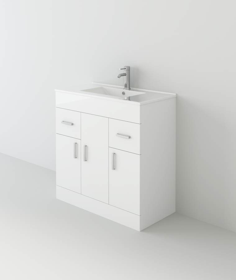 Venus 800 White FS Unit and Slim-Edge Basin