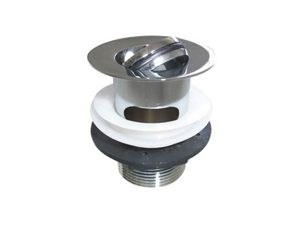 Flip top basin waste slotted - chrome