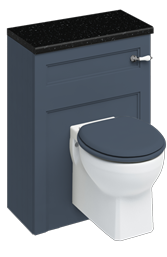 600mm Wall Hung WC Unit and wall hung pan (including the cistern tank - lever flush ) Blue