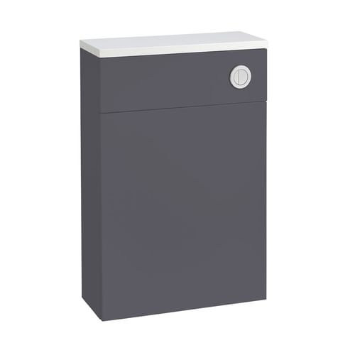 Back To Wall WC Unit And Worktop - Matt Storm Grey