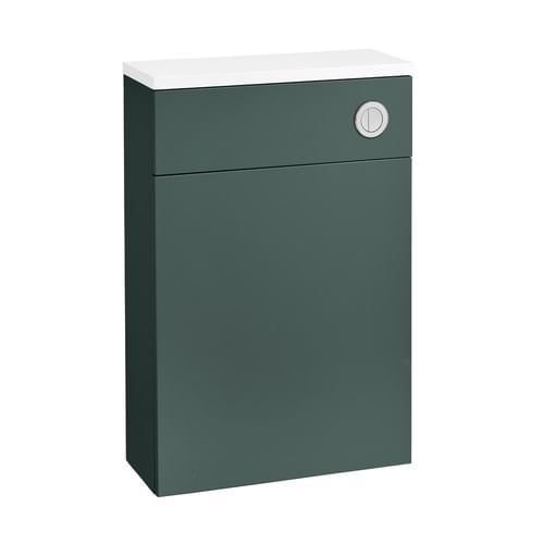 Back To Wall WC Unit And Worktop - Matt Viridian Green