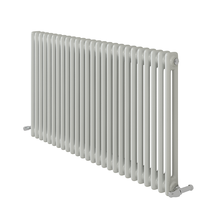 Designer Minimalist Bathroom White 600x1190x70 two column Radiator
