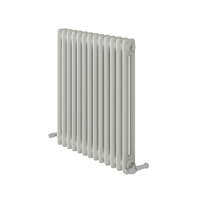 Designer Minimalist Bathroom White 600x605x70 two column Radiator