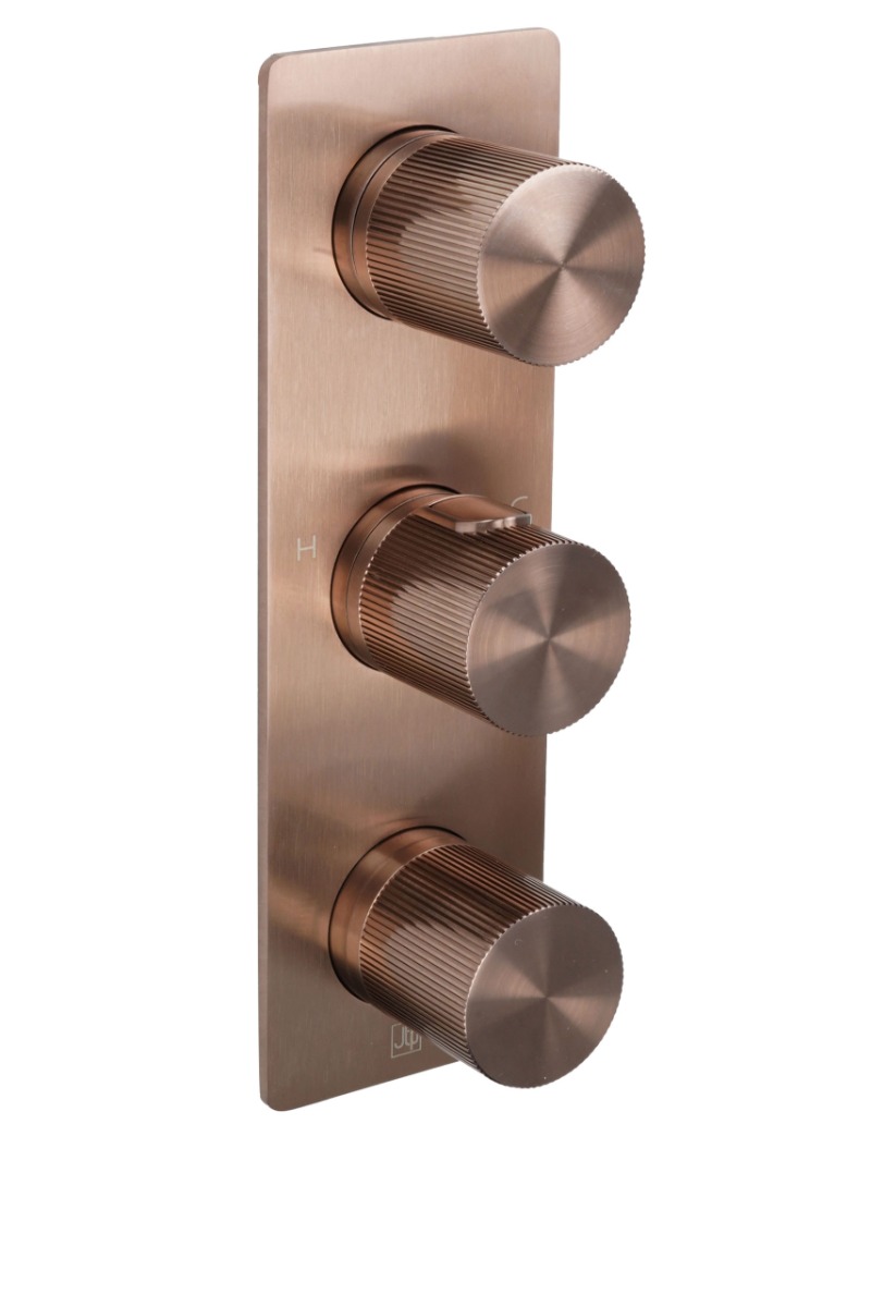 Thermostatic concealed 3 outlet shower valve - JTP