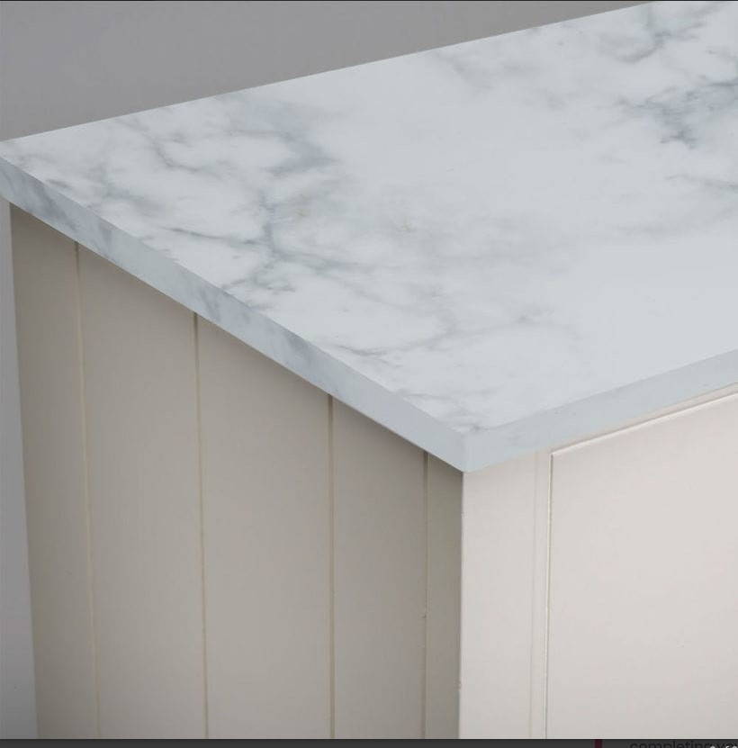 Tavistock 1200mm Curved 2 Basin Underslung Worktop - Arctic Whte