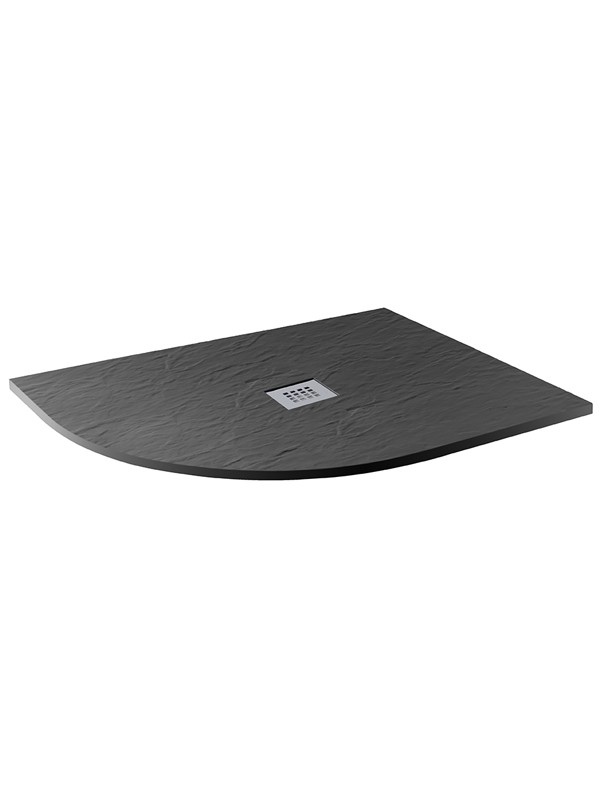 Mx Mineral 1200x800 O/s Quadrant Left Hand Slate Jet Black