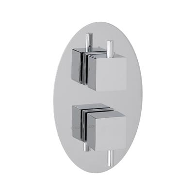 (Single) Square Lever Control Handle for Valve Plates - Chrome