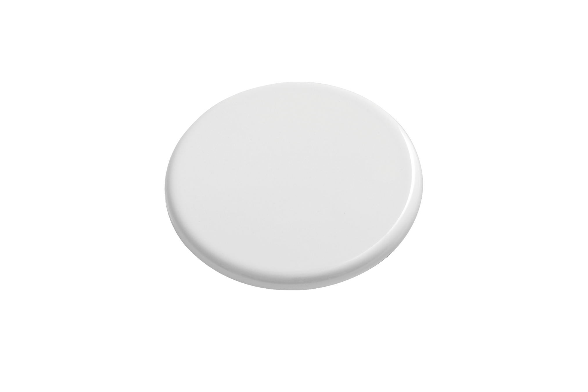 Glazed shower outlet cover, White