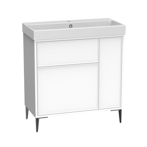 Arlington 800 Freestanding Vanity Unit - Matt White