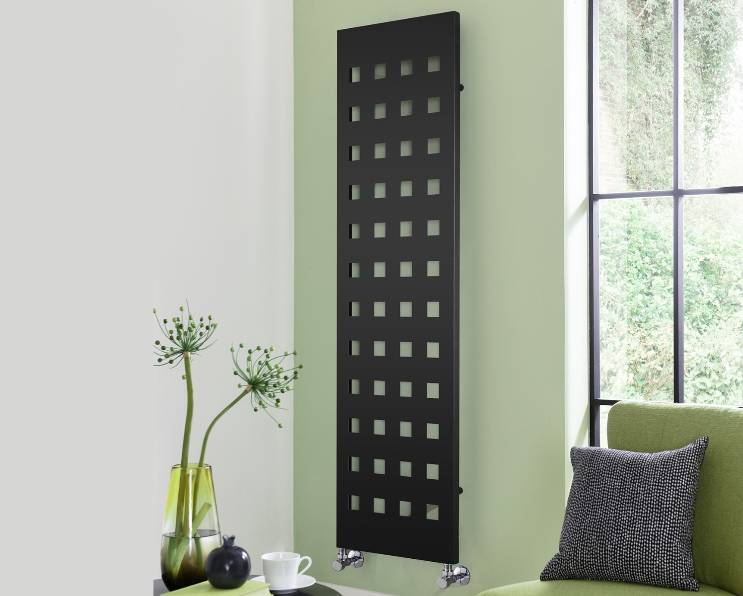 Designer Radiators Zest Heating Only - Anthracite 1800x500